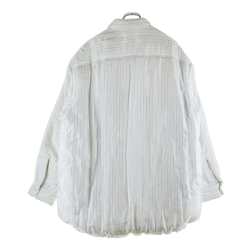 Maison Martin Margiela(メゾンマルタンマルジェラ) 19AW OVERSIZED PADDED SHIRT S50DL0396 オーバーサイズ 中綿ストライプシャツジャケット ホワイト