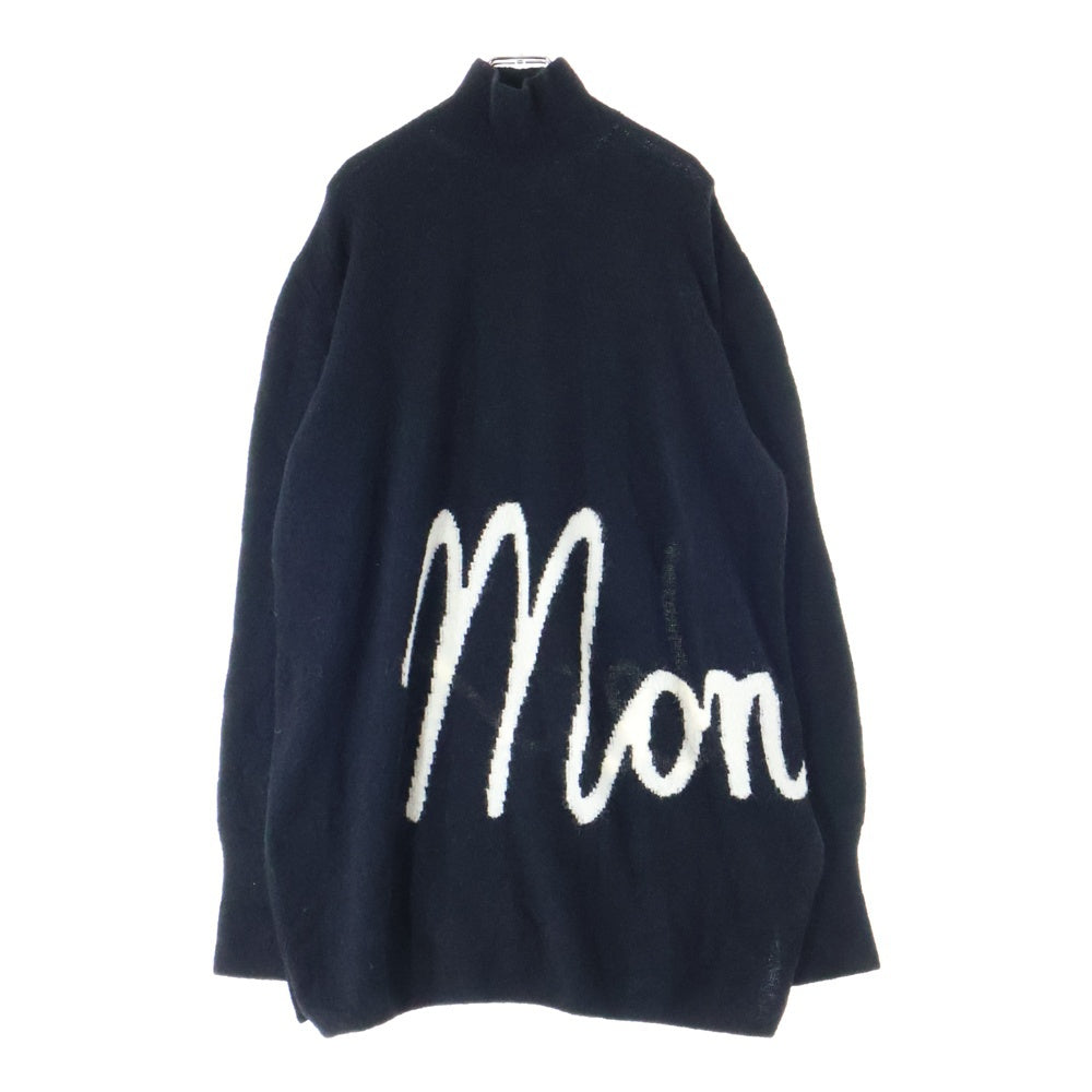 k*n様 MONCLER 黒 ニットセーター ロゴ入り MONCLER - モンクレール MONCLER ニット 衣料品 トップス コットン