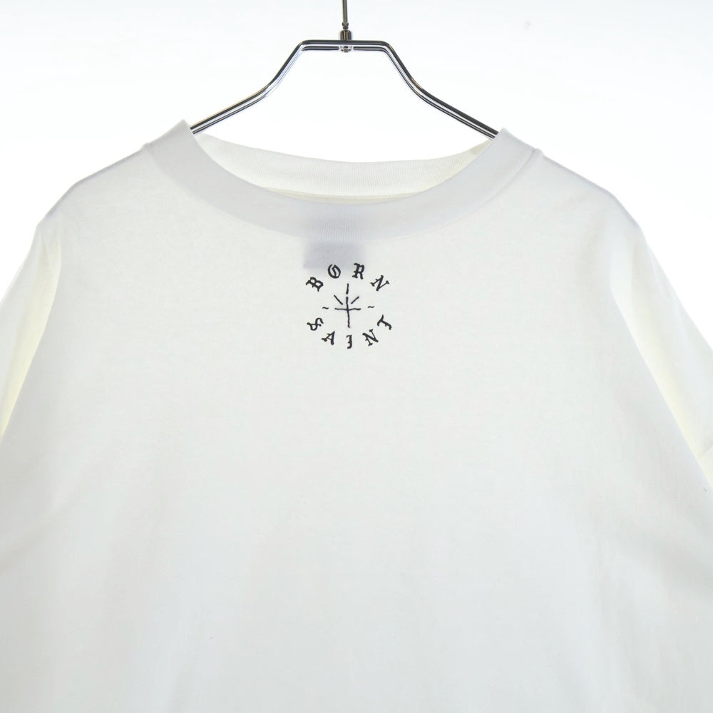SAINT MICHAEL(セントマイケル) BR_LS TEE ボーンレイズ フロントプリント長袖カットソー SM-YS8-0000-C09 ホワイト