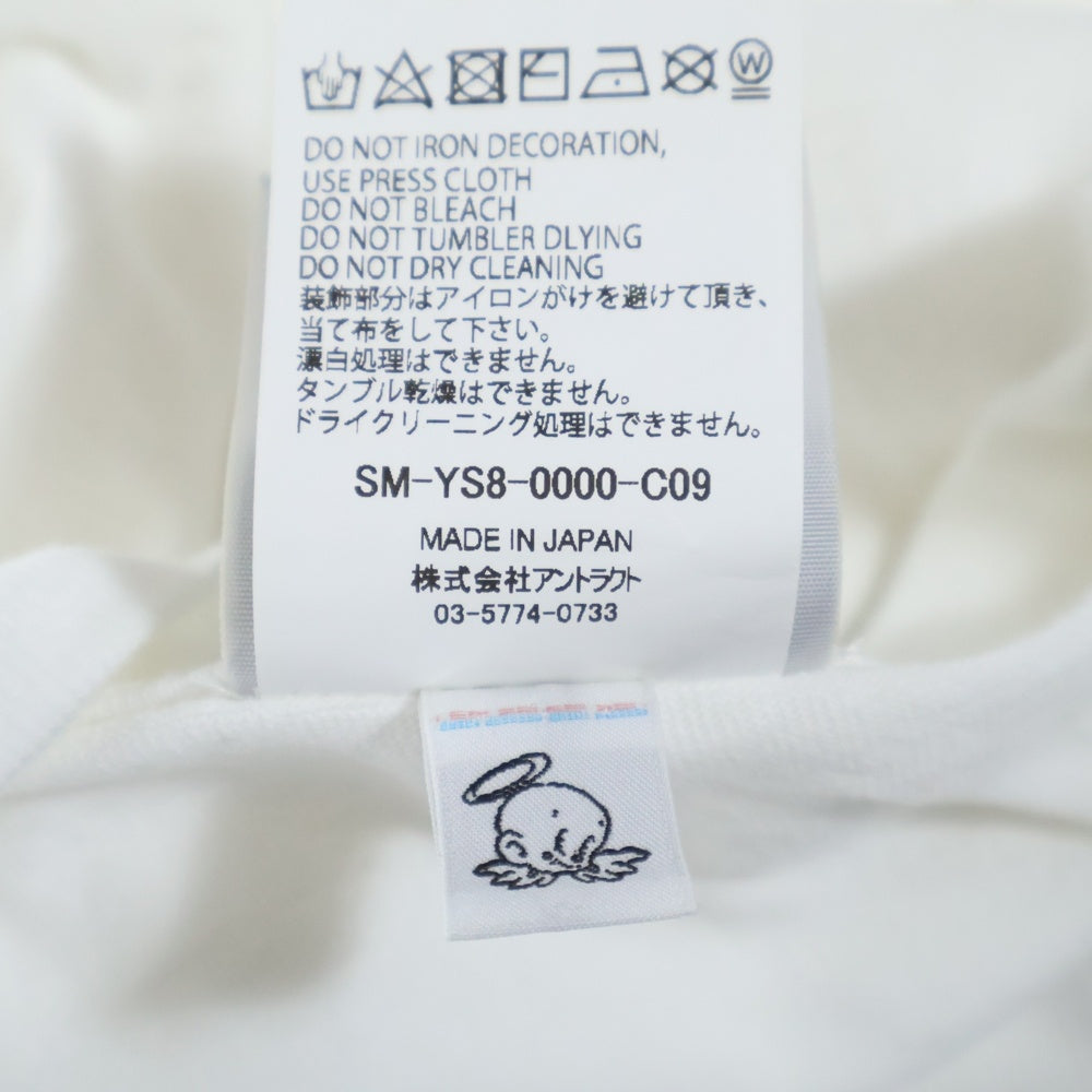 SAINT MICHAEL(セントマイケル) BR_LS TEE ボーンレイズ フロントプリント長袖カットソー SM-YS8-0000-C09 ホワイト