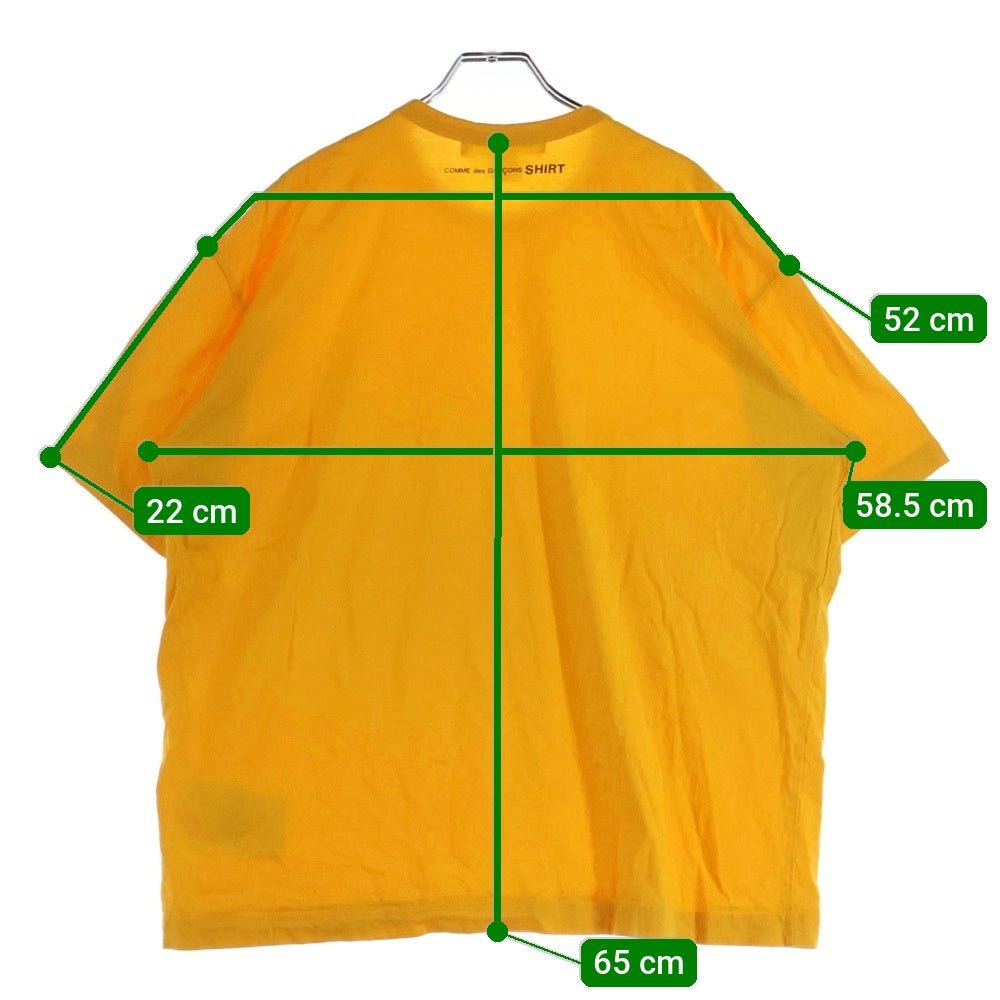 COMME des GARCONS SHIRT(コムデギャルソンシャツ) バックプリント半袖Tシャツ イエロー FP-T022