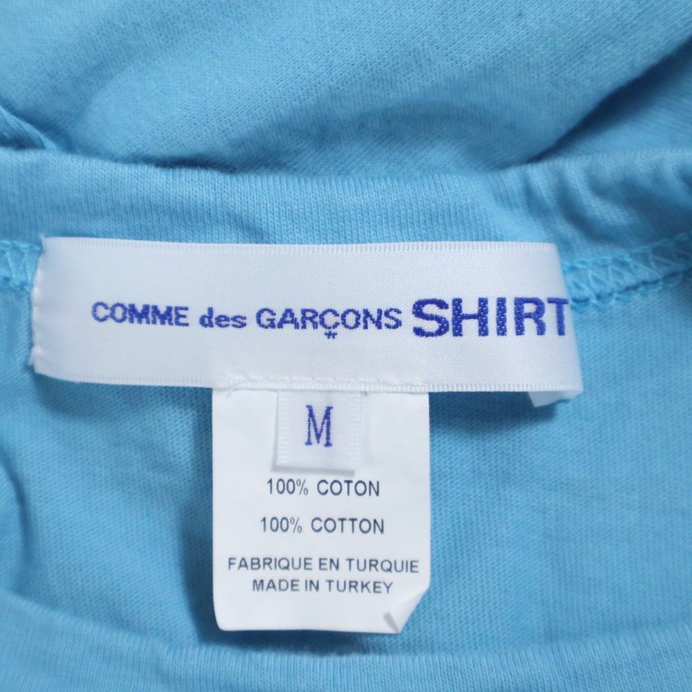 COMME des GARCONS SHIRT(コムデギャルソンシャツ) バックプリント半袖Tシャツ ブルー FP-T022