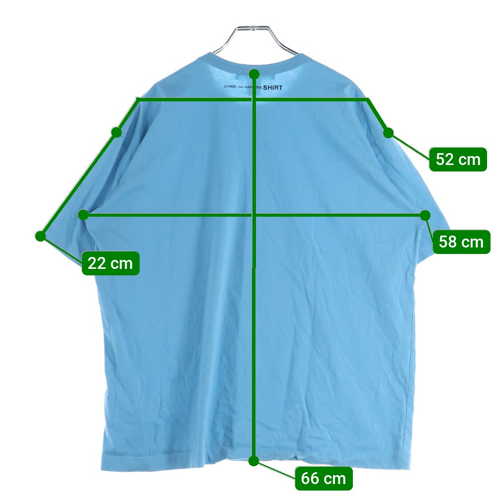 COMME des GARCONS SHIRT(コムデギャルソンシャツ) バックプリント半袖Tシャツ ブルー FP-T022