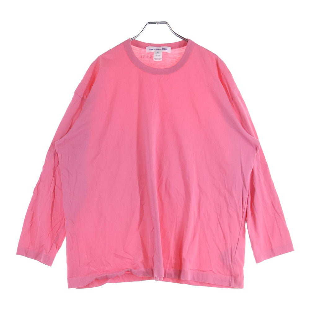 コムデギャルソン　長袖　プリーツ　ピンク　pink COMME des GARCONS SHIRT(コムデギャルソンシャツ) バックプリント長袖