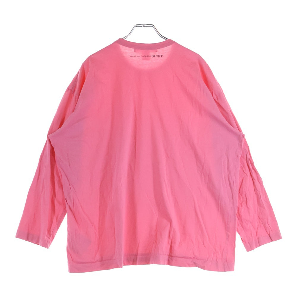 COMME des GARCONS SHIRT(コムデギャルソンシャツ) バックプリント長袖Tシャツ ピンク FP-T021