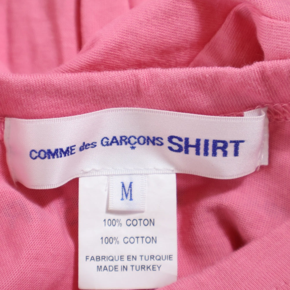 COMME des GARCONS SHIRT(コムデギャルソンシャツ) バックプリント長袖Tシャツ ピンク FP-T021