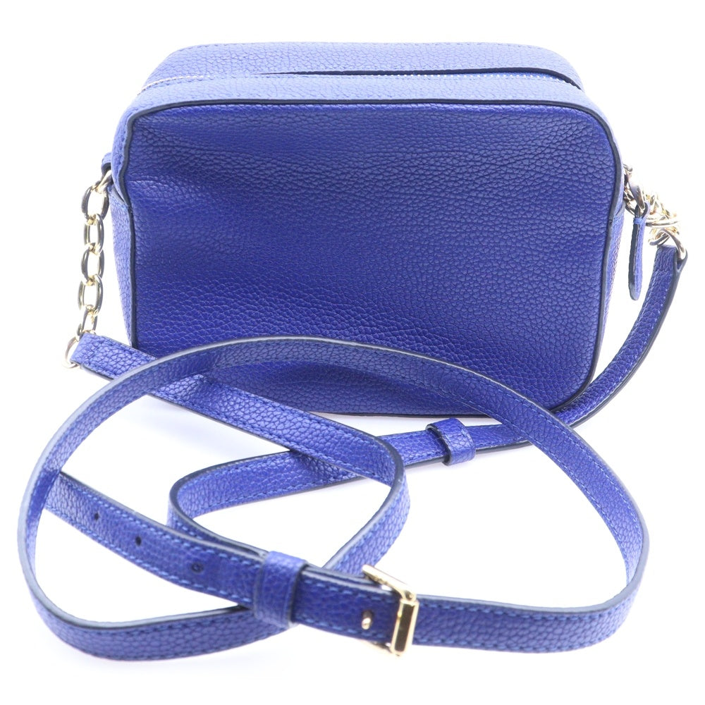 LAUREN RALPH LAUREN(ローレンラルフローレン) ロゴ型押しショルダーバッグ レザー ブルー