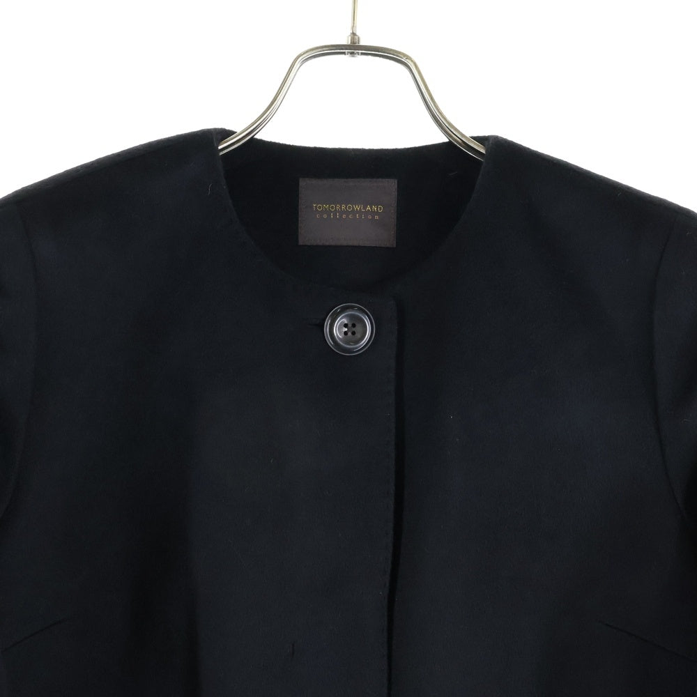 TOMORROWLAND(トゥモローランド) カシミヤ ノーカラーコート ブラック レディース 13-08-55-08302