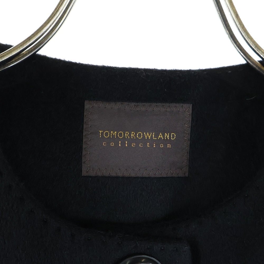 TOMORROWLAND(トゥモローランド) カシミヤ ノーカラーコート ブラック レディース 13-08-55-08302