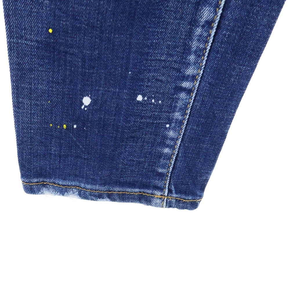DSQUARED2(ディースクエアード) 19SS Jennifer Crop ジェニファー クロップ ダメージ加工 デニムパンツ インディゴ レディース S72LB0206