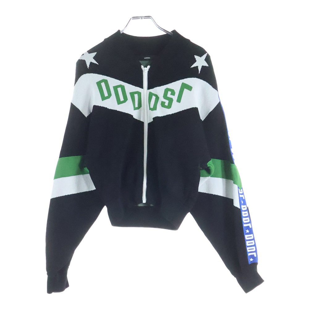 DIESEL(ディーゼル) シースルーニット ブルゾン ジップアップ レディース ブラック 00E8M200034