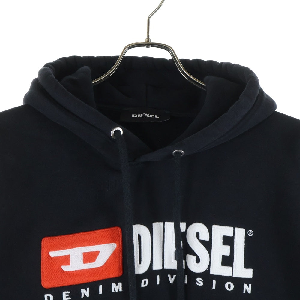 DIESEL(ディーゼル) Logo Hooded Sweatshirt ブランドロゴ フーデッドスウェットシャツ ブラック A03757 0BAWT