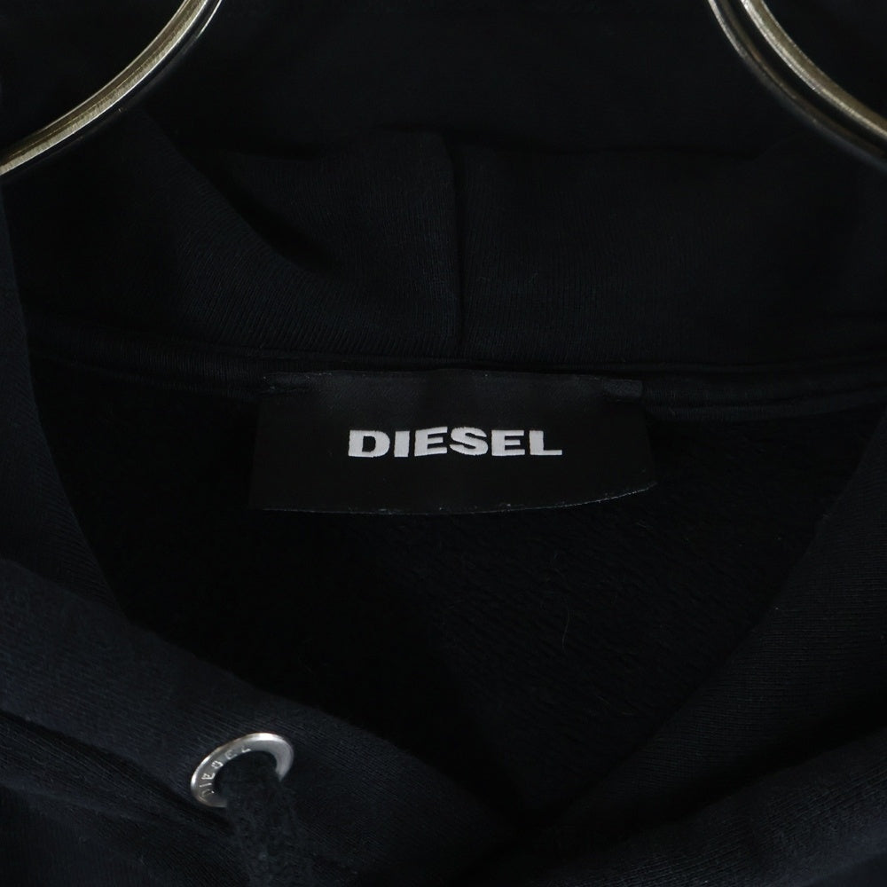 DIESEL(ディーゼル) Logo Hooded Sweatshirt ブランドロゴ フーデッドスウェットシャツ ブラック A03757 0BAWT