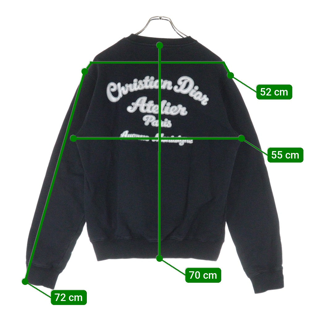 DIOR(ディオール) アトリエ刺繍スウェット クルーネックスウェット 293J699A0531ブラック