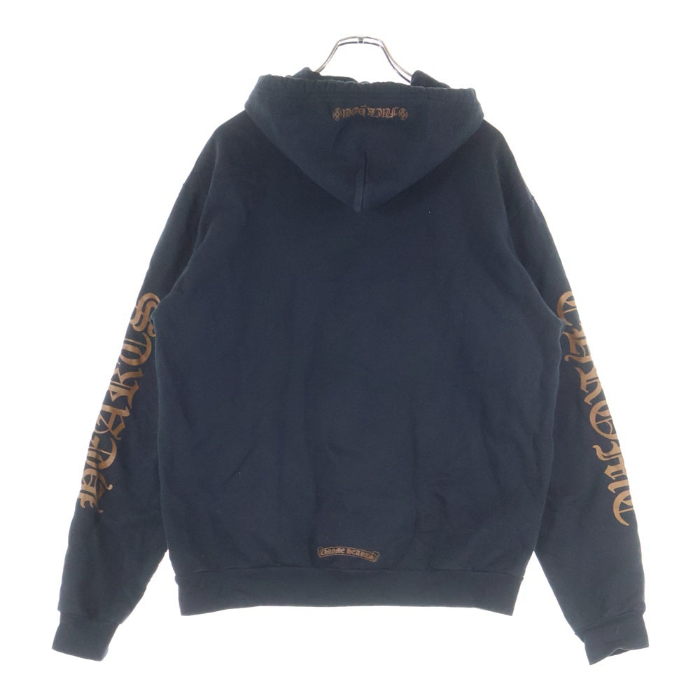 CHROME HEARTS(クロムハーツ) SWTSHRT PLVR 袖ロゴ プルオーバーフーディ パーカー ブラック
