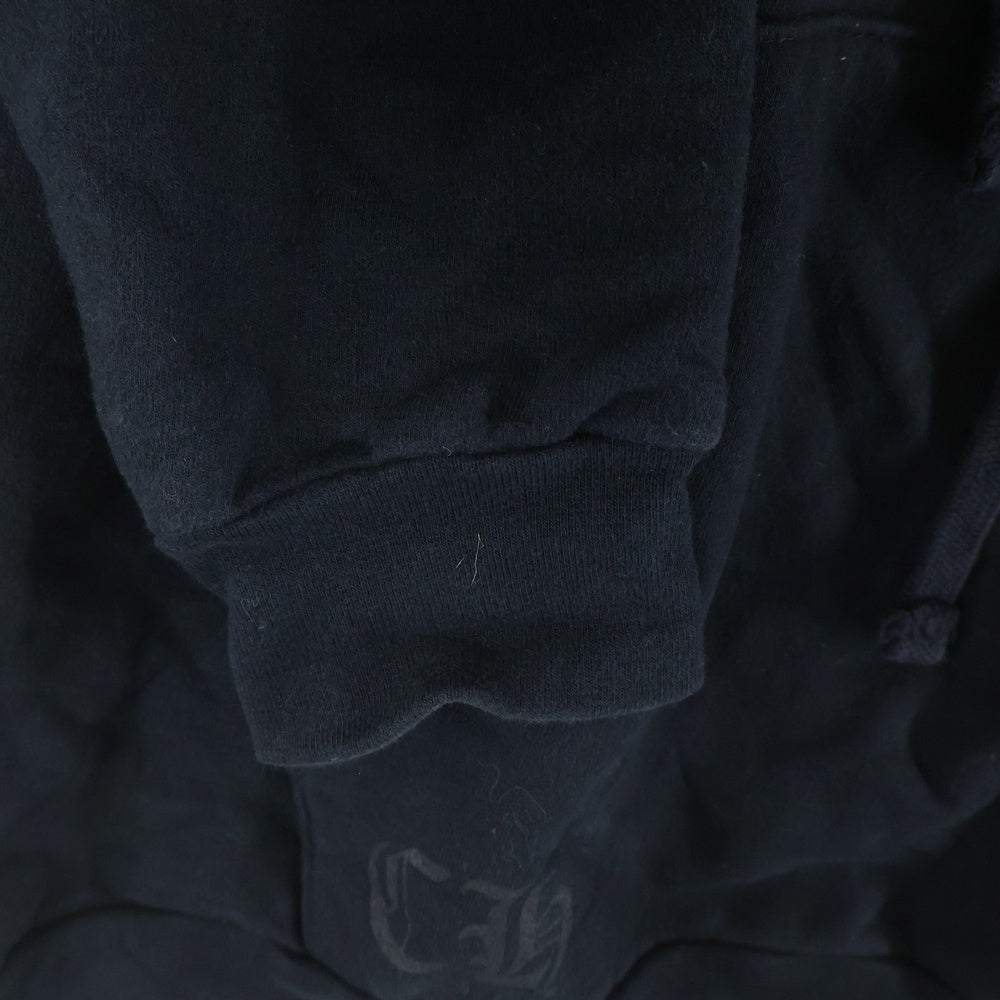 CHROME HEARTS(クロムハーツ) SWTSHRT PLVR 袖ロゴ プルオーバーフーディ パーカー ブラック
