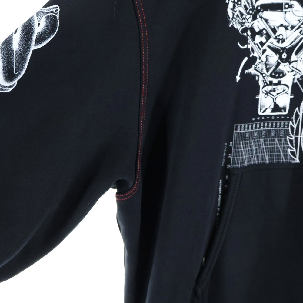 GIVENCHY(ジバンシィ) Graphic Print Hoodie グラフィックプリントフーディ ブラック BMJ09L305B