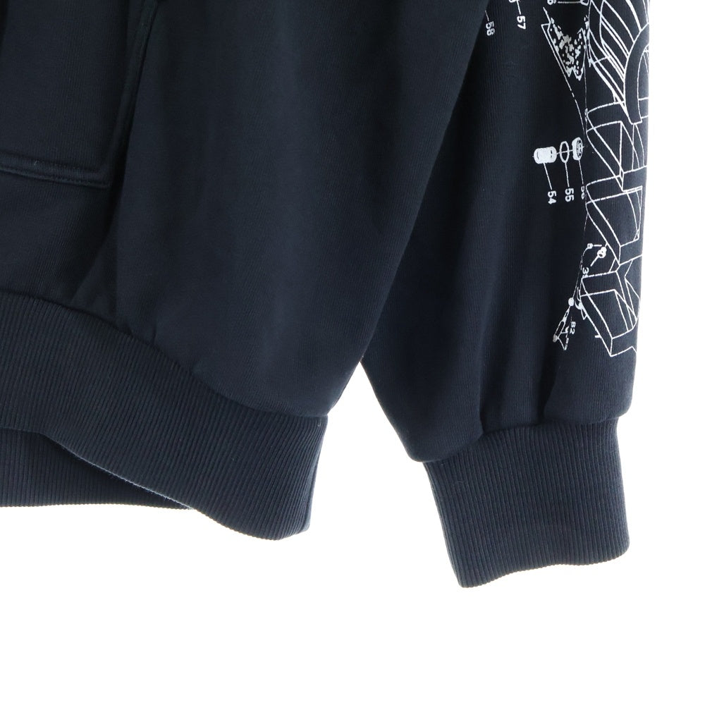 GIVENCHY(ジバンシィ) Graphic Print Hoodie グラフィックプリントフーディ ブラック BMJ09L305B