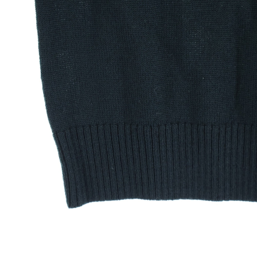 BURBERRY BLUE LABEL(バーバリーブルーレーベル) 刺繍 クルーネック 半袖セーター ブラック レディース FBF18-565-65