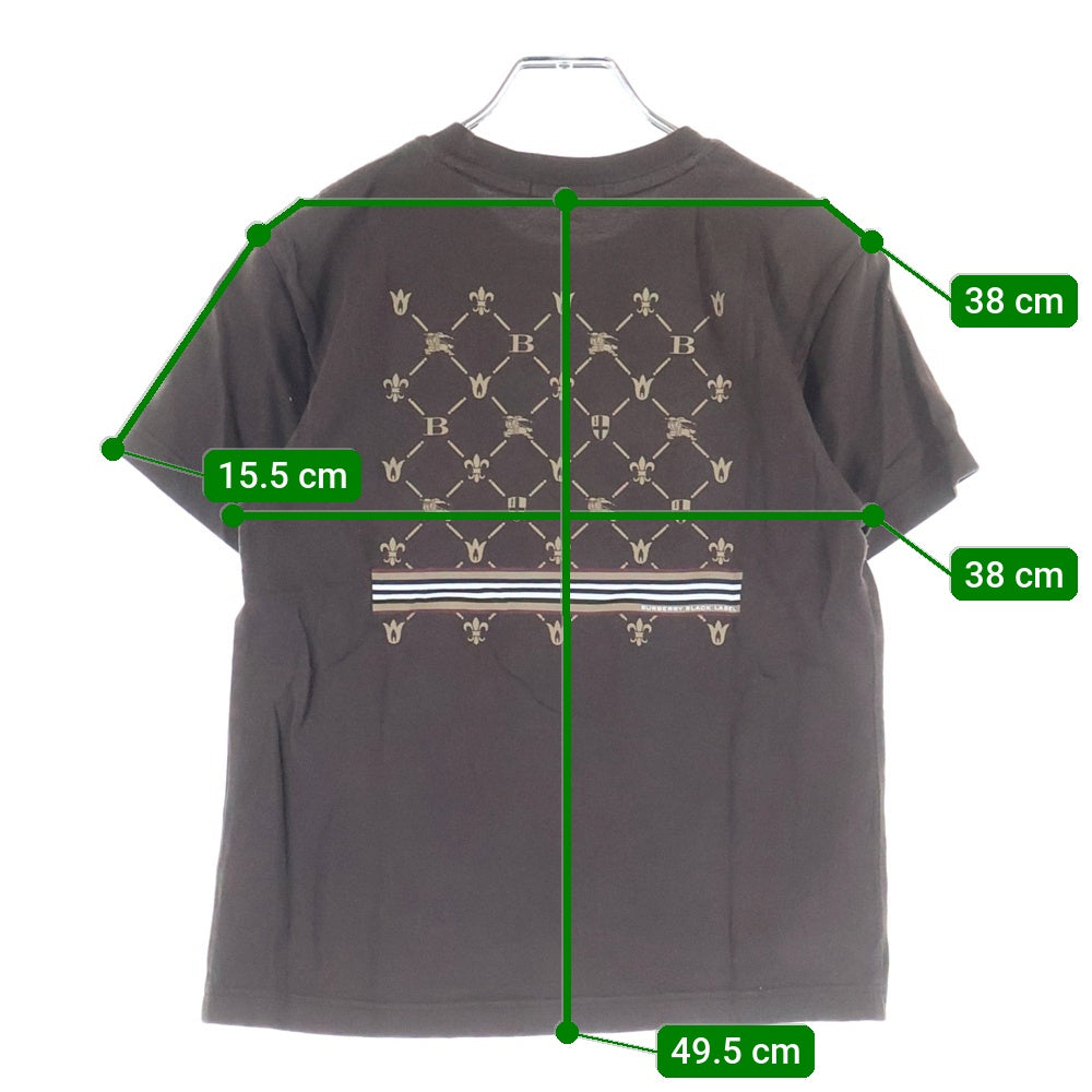 BURBERRY BLACK LABEL(バーバリー ブラックレーベル) ロゴプリント クルーネック 半袖Tシャツ ブラウン レディース BMV50-226-57