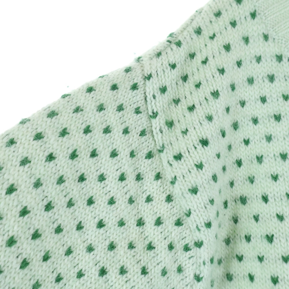 LACOSTE(ラコステ) アルパカ混 ワッペン クルーネック ニットセーター グリーン AF400S