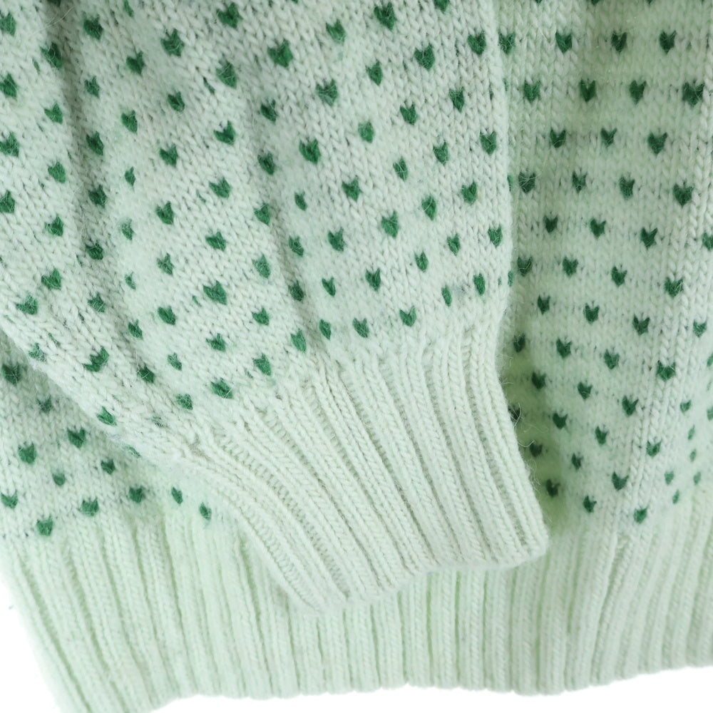LACOSTE(ラコステ) アルパカ混 ワッペン クルーネック ニットセーター グリーン AF400S