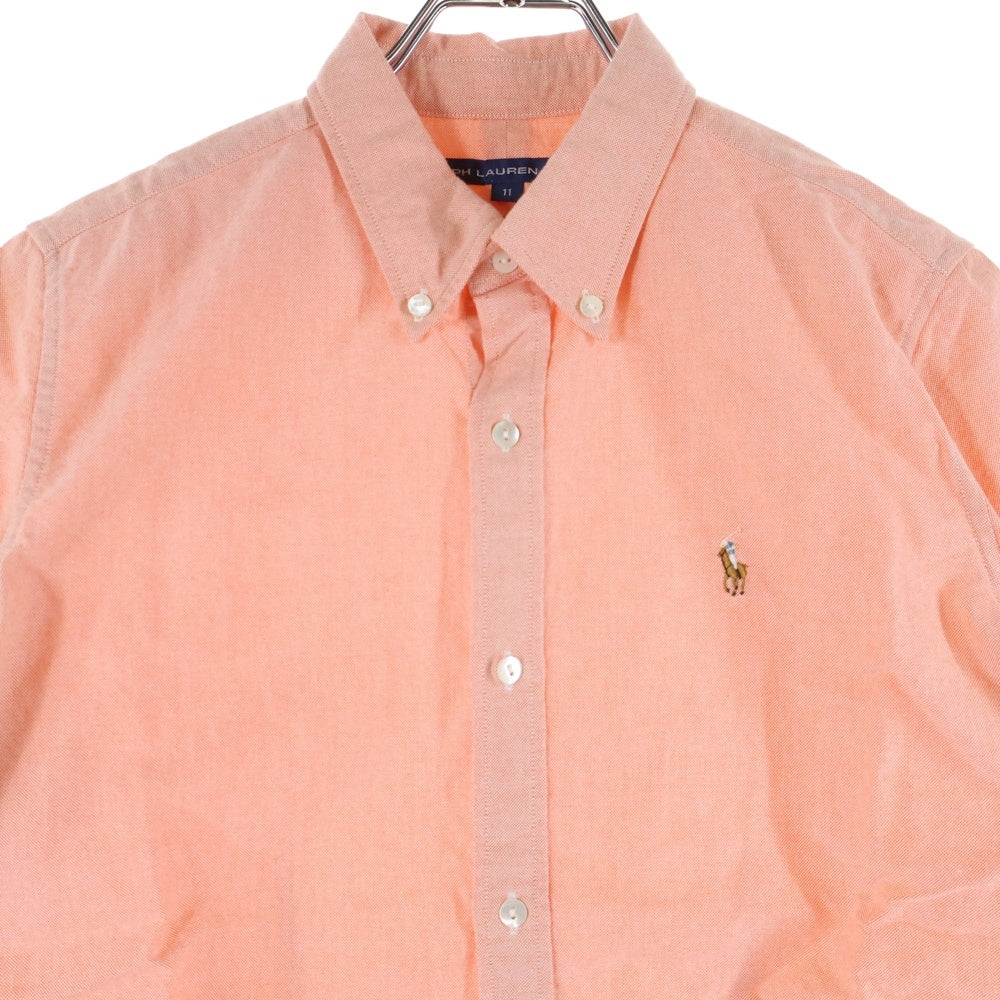 RALPH LAUREN SPORT(ラルフローレン スポーツ) 刺繍 半袖ボタンダウンシャツ オレンジ レディース