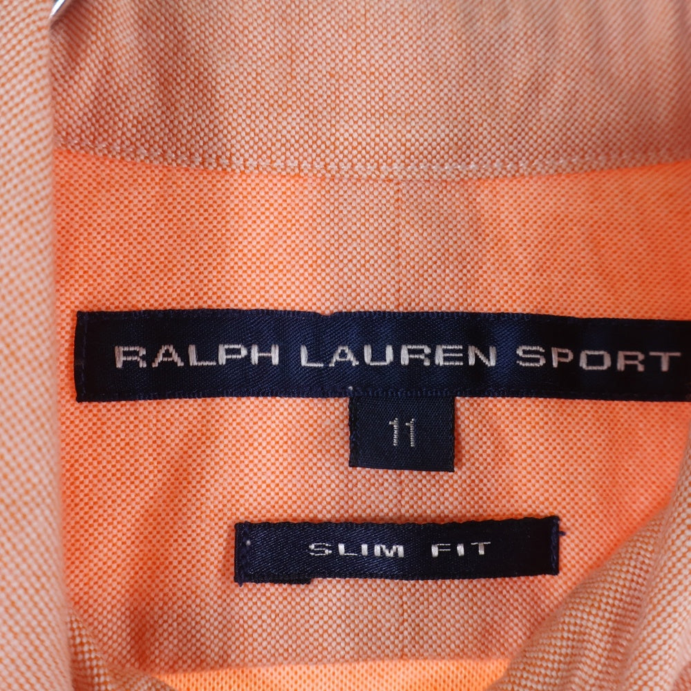 RALPH LAUREN SPORT(ラルフローレン スポーツ) 刺繍 半袖ボタンダウンシャツ オレンジ レディース