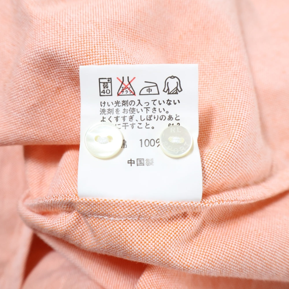 RALPH LAUREN SPORT(ラルフローレン スポーツ) 刺繍 半袖ボタンダウンシャツ オレンジ レディース