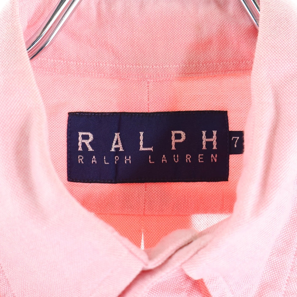 RALPH LAUREN(ラルフローレン) 刺繍 長袖ボタンダウンシャツ ピンク レディース
