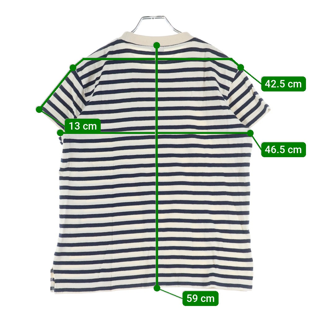 MARGARET HOWELL(マーガレットハウエル) ボーダー 半袖Tシャツ カットソー ホワイト/ネイビー レディース