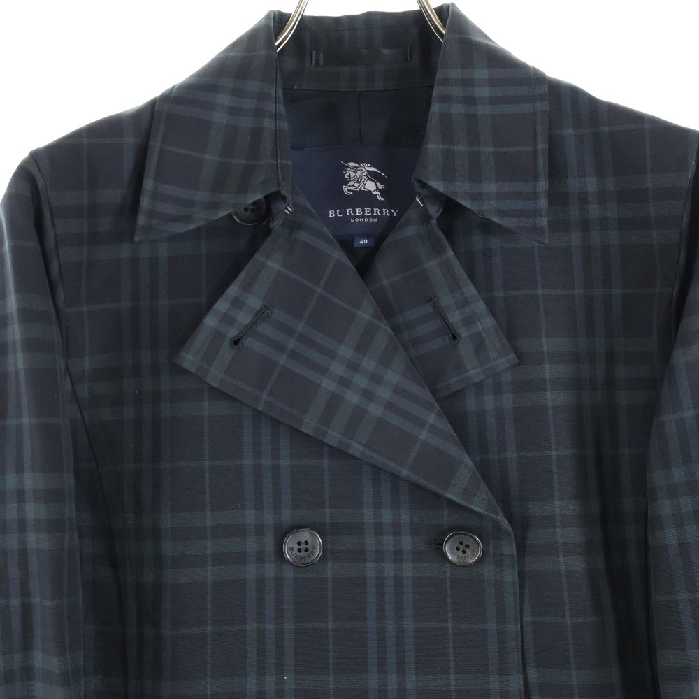 BURBERRY(バーバリー) ノバチェック コットン コート ネイビー レディース FR065-042