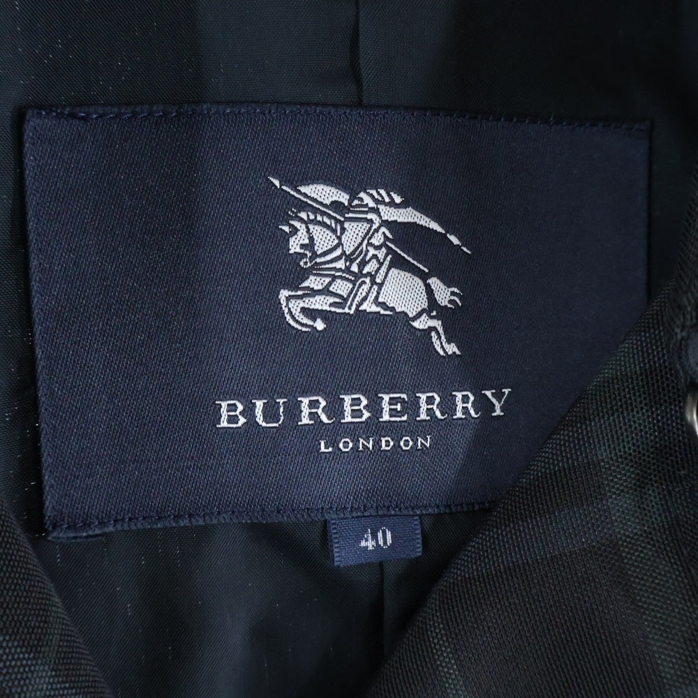 BURBERRY(バーバリー) ノバチェック コットン コート ネイビー レディース FR065-042