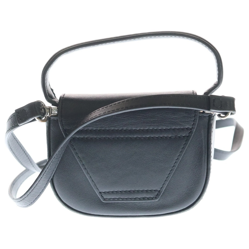 DIESEL(ディーゼル) 1DR XS ワンダー X08709 PR818 ロゴ レザー ショルダーバッグ ブラック レディース