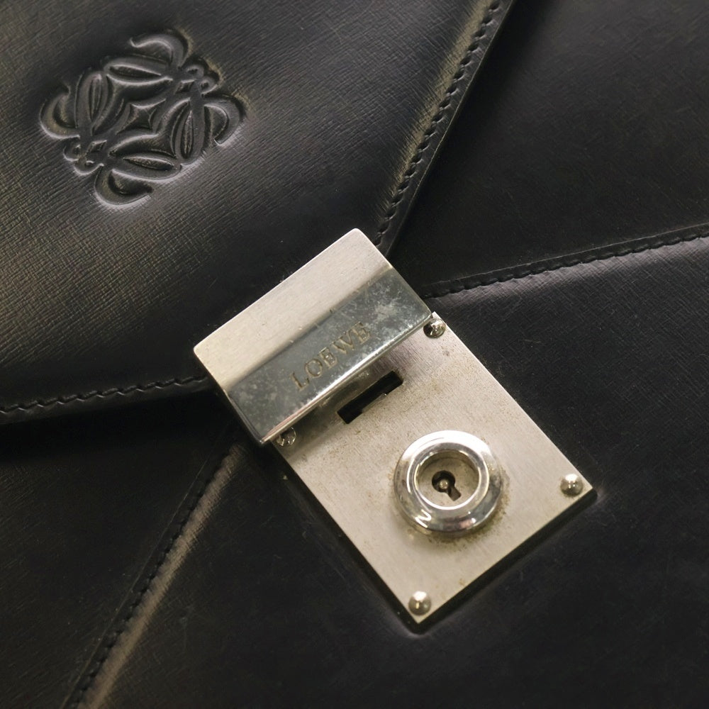 LOEWE(ロエベ) アナグラム レザー ビジネスバッグ ブリーフケース ブラック