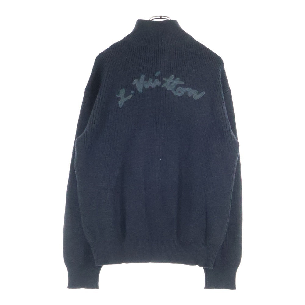 LOUIS VUITTON(ルイヴィトン) 22SS Signature Half-Zip Knit Sweater RM221M ZLL HMN10W シグネチャーウールハーフジップニットセーター ブラック