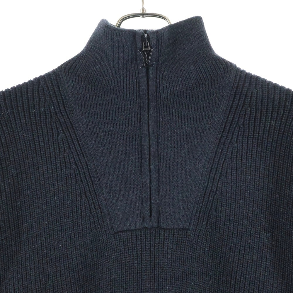 LOUIS VUITTON(ルイヴィトン) 22SS Signature Half-Zip Knit Sweater RM221M ZLL HMN10W シグネチャーウールハーフジップニットセーター ブラック