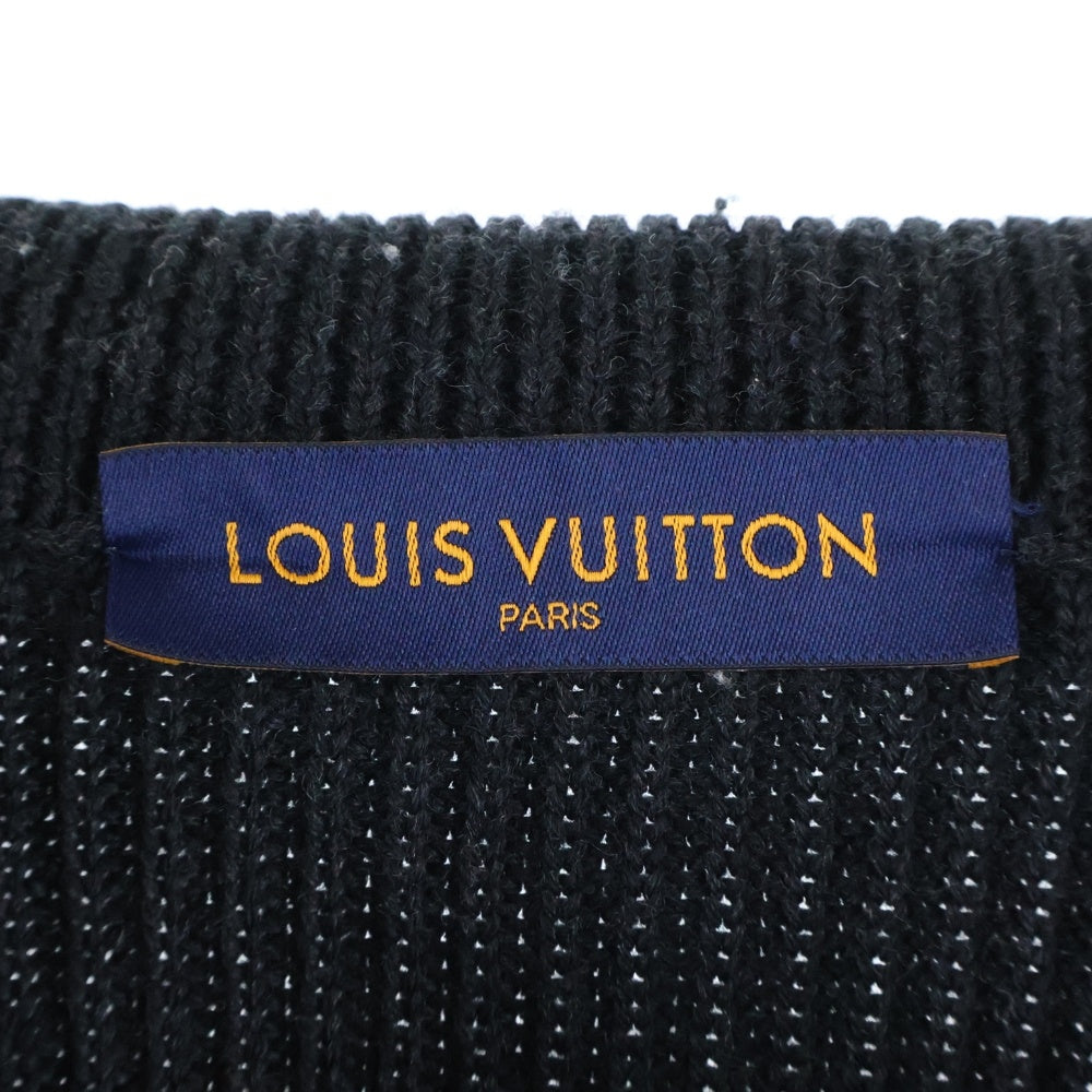 LOUIS VUITTON(ルイヴィトン) 22SS Signature Half-Zip Knit Sweater RM221M ZLL HMN10W シグネチャーウールハーフジップニットセーター ブラック