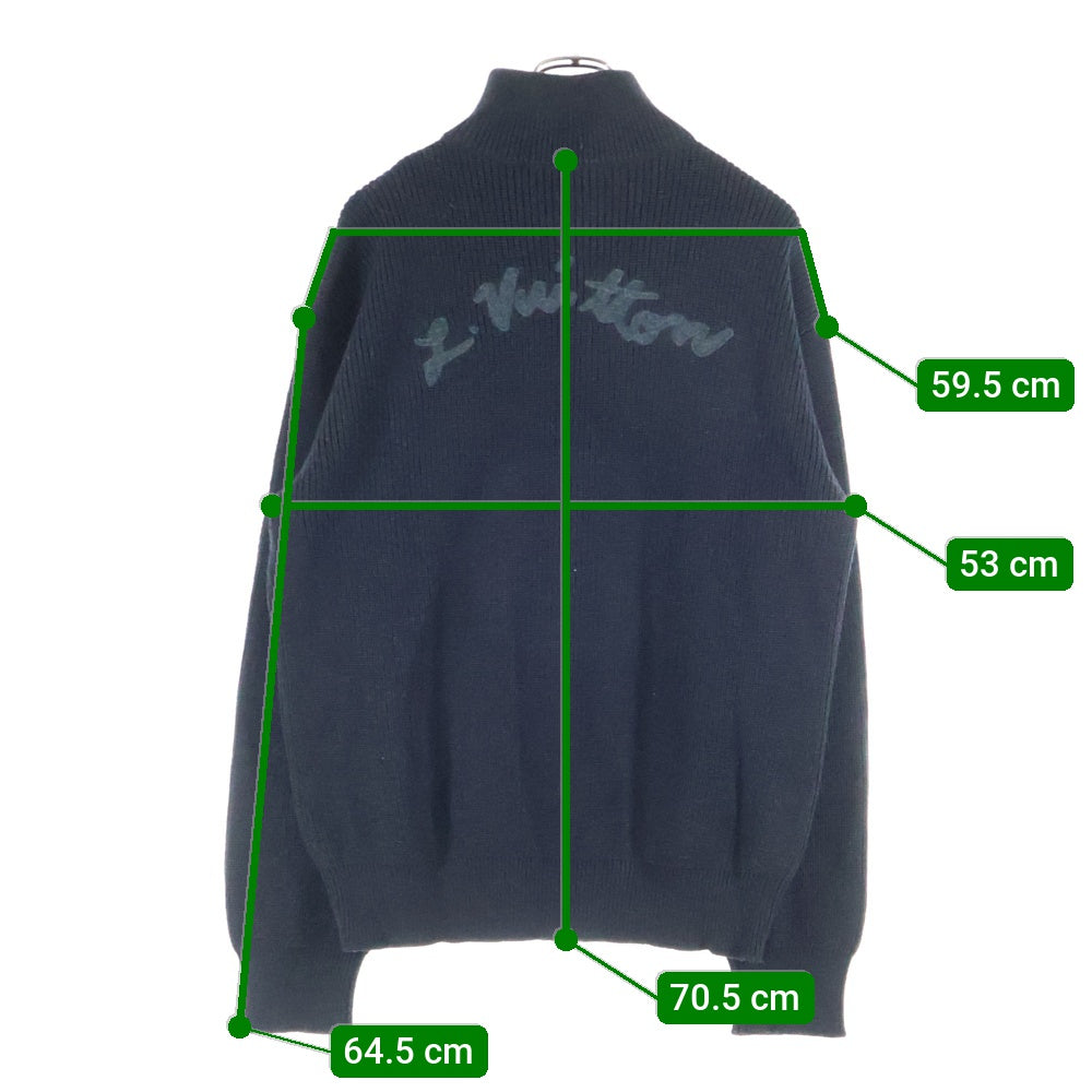 LOUIS VUITTON(ルイヴィトン) 22SS Signature Half-Zip Knit Sweater RM221M ZLL HMN10W シグネチャーウールハーフジップニットセーター ブラック