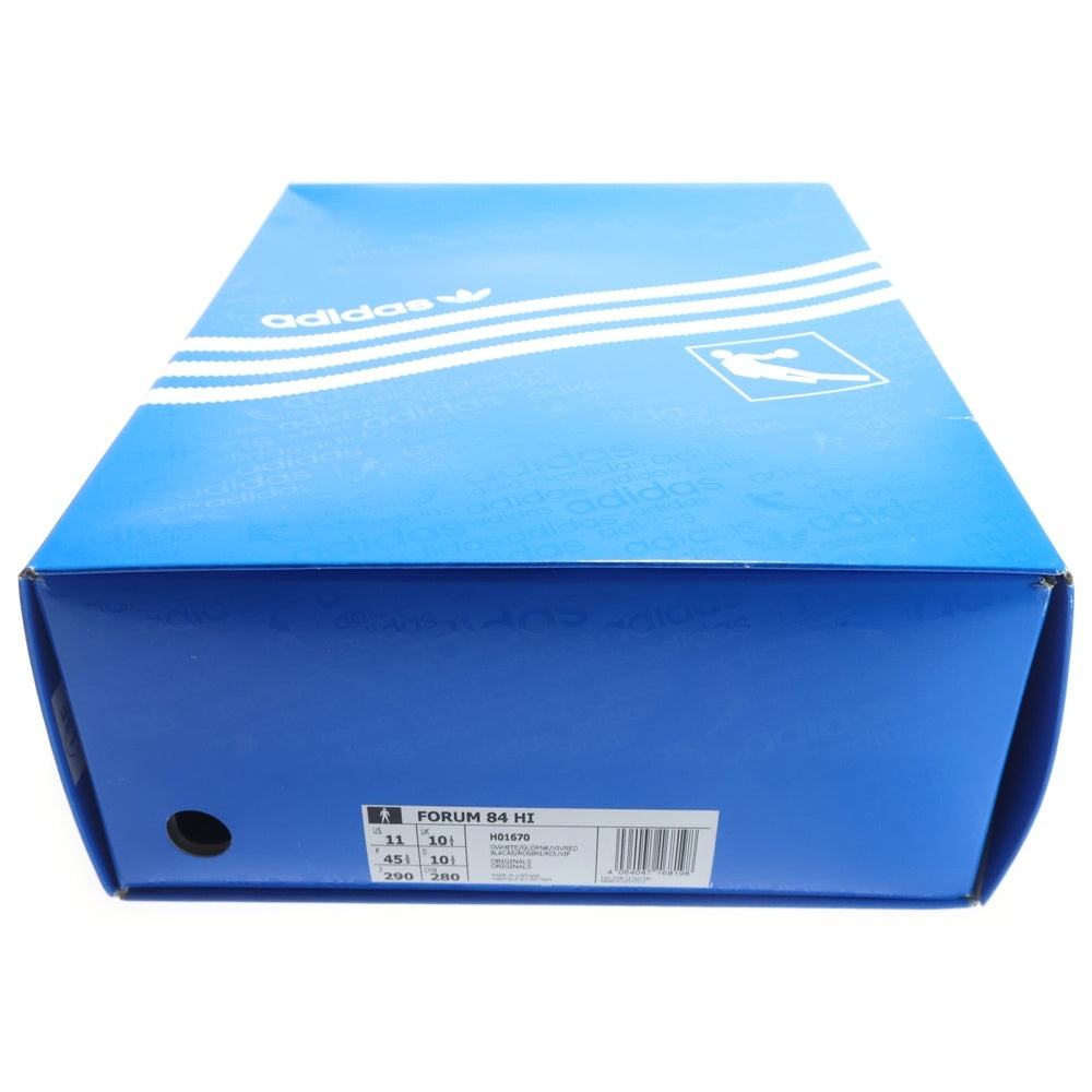 adidas(アディダス) FORUM 84 HI H01670 フォーラム ハイカットスニーカー ホワイト/ピンク US11/29.0cm