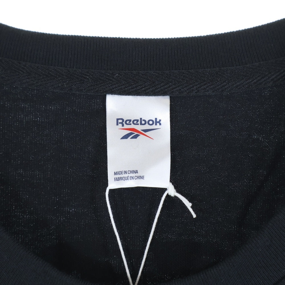 Reebok(リーボック) ×Black Eye Patch ×ブラックアイパッチ フロントプリント HI0474 長袖Tシャツ ブラック