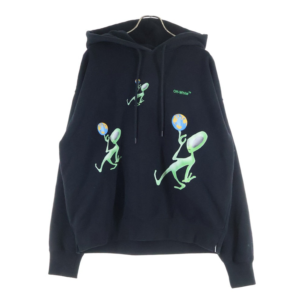 OFF-WHITE(オフホワイト) Alien Arrow Skate エイリアンプリントプルオーバーパーカー OMBB085F22FLE016 ブラック