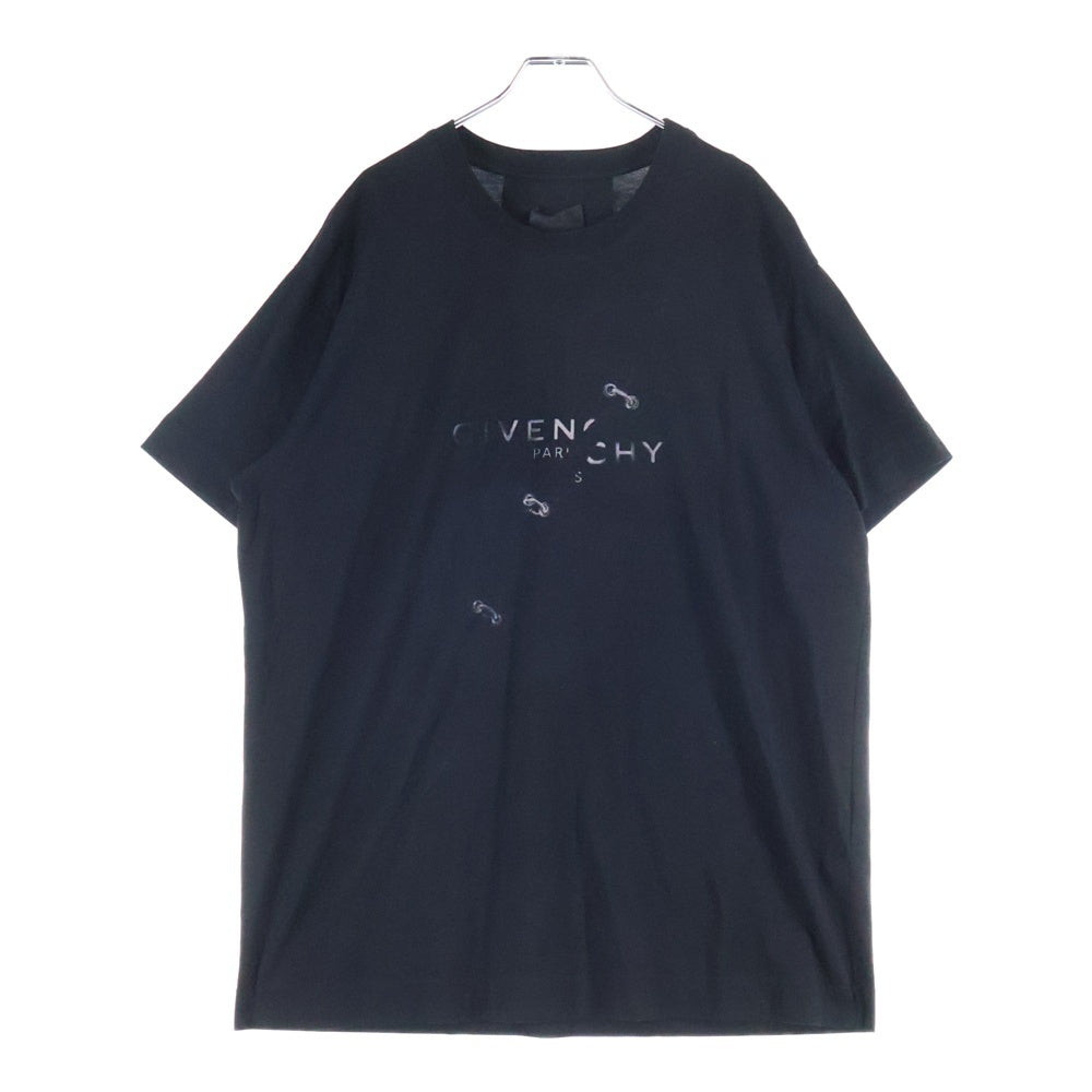 GIVENCHY(ジバンシィ) オーバーサイズロゴプリントTシャツ 半袖カットソー BM7133Y6B ブラック