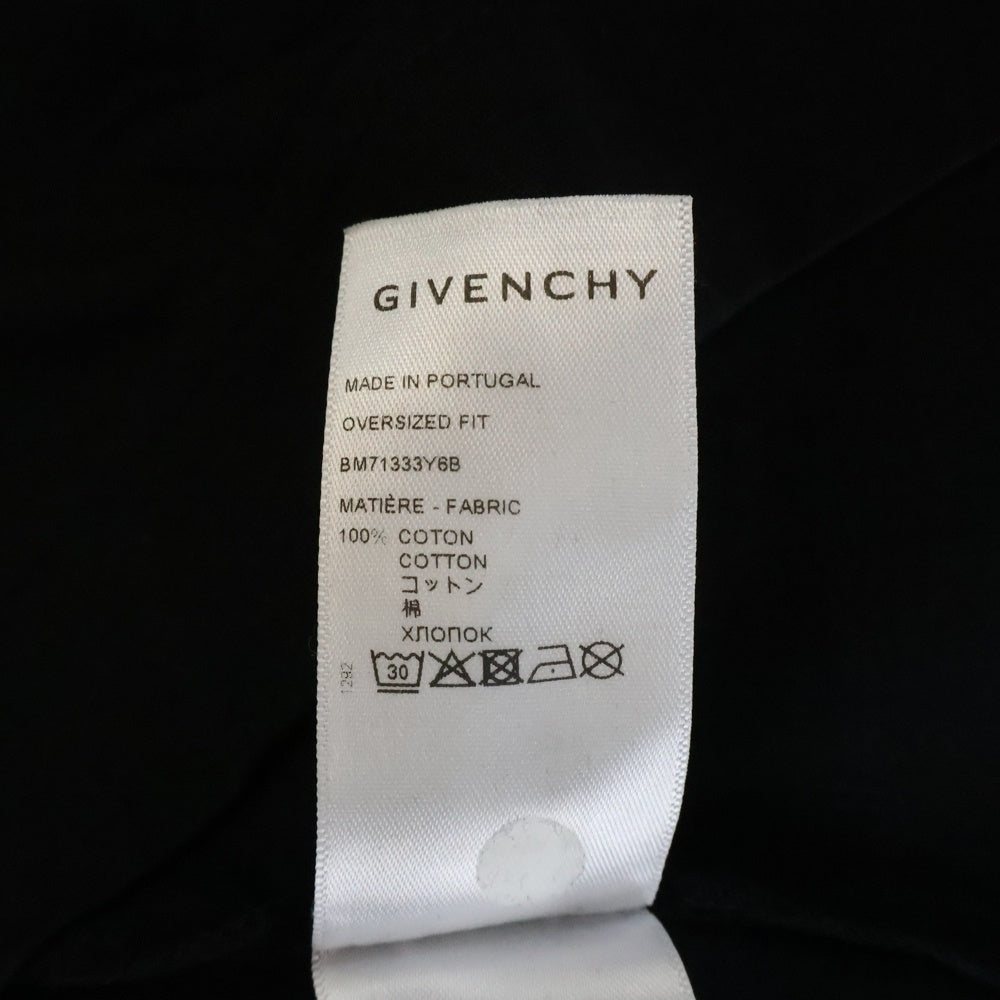 GIVENCHY(ジバンシィ) オーバーサイズロゴプリントTシャツ 半袖カットソー BM7133Y6B ブラック
