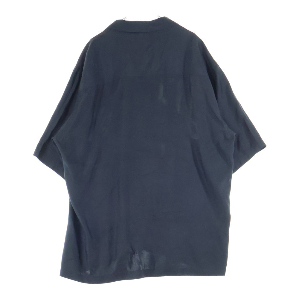 DAIRIKU(ダイリク) 25SS Blue Velvet Open Collar Shirt ブルーベルベットオープンカラー半袖シャツ25SS BV-2 ブルー/ブラック