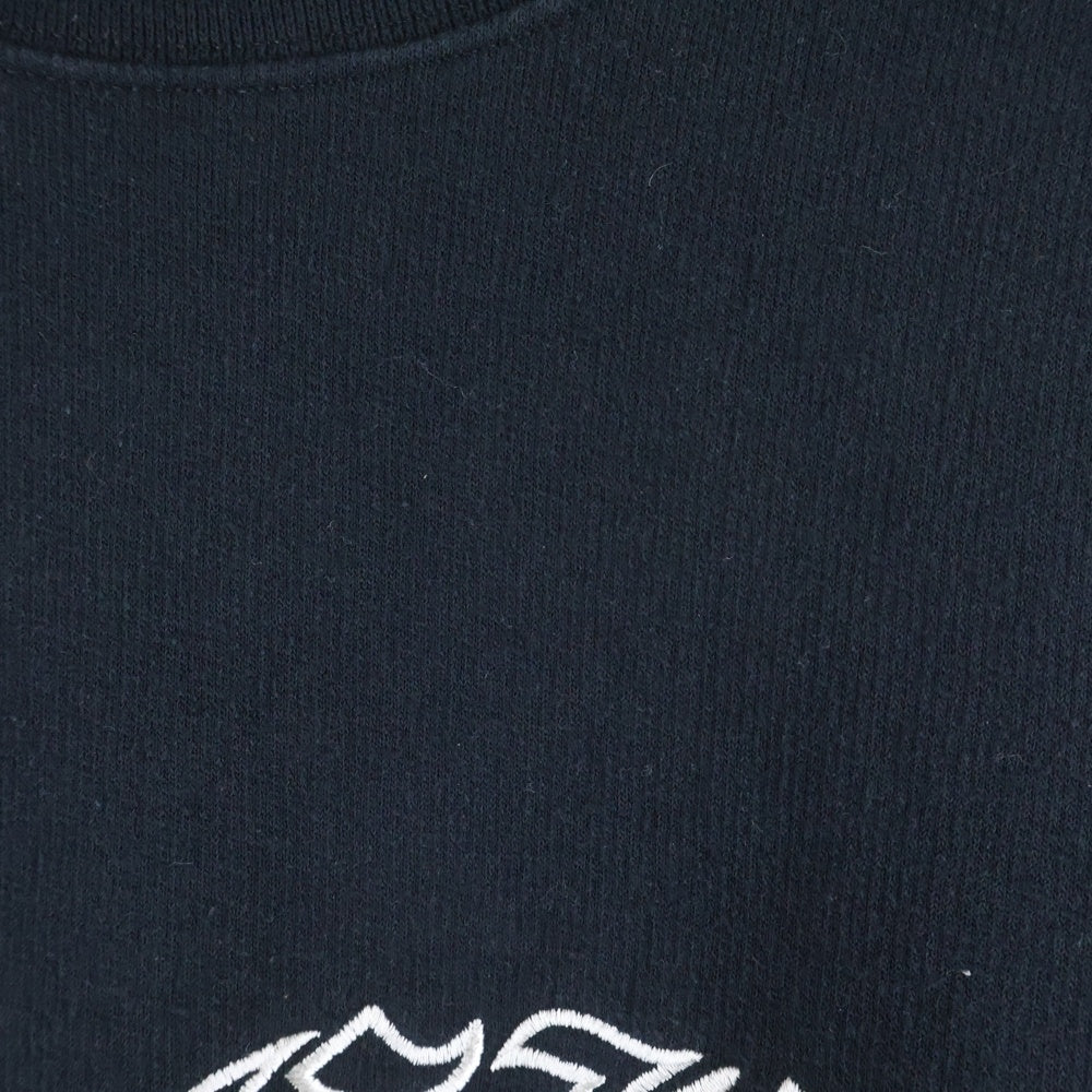 WACKO MARIA(ワコマリア) CREW NECK SWEAT SHIRT 刺繍入りヘビーウェイトクルーネックスウェット トレーナー ブラック