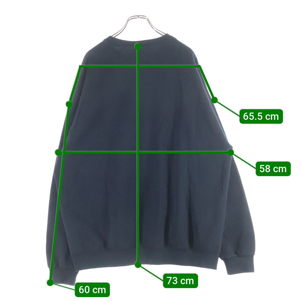 WACKO MARIA(ワコマリア) CREW NECK SWEAT SHIRT 刺繍入りヘビーウェイトクルーネックスウェット トレーナー ブラック