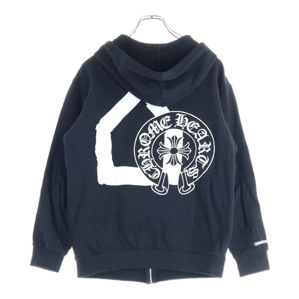 CHROME HEARTS(クロムハーツ) ×DOVER STREET MARKET SWTSHRT HD ZIP LTD DSMG ドーバーストリートマーケット限定 ロゴプリントジップアップフーディーパーカー ブラック