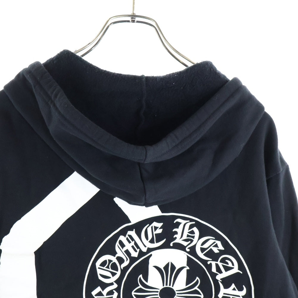 CHROME HEARTS(クロムハーツ) ×DOVER STREET MARKET SWTSHRT HD ZIP LTD DSMG ドーバーストリートマーケット限定 ロゴプリントジップアップフーディーパーカー ブラック