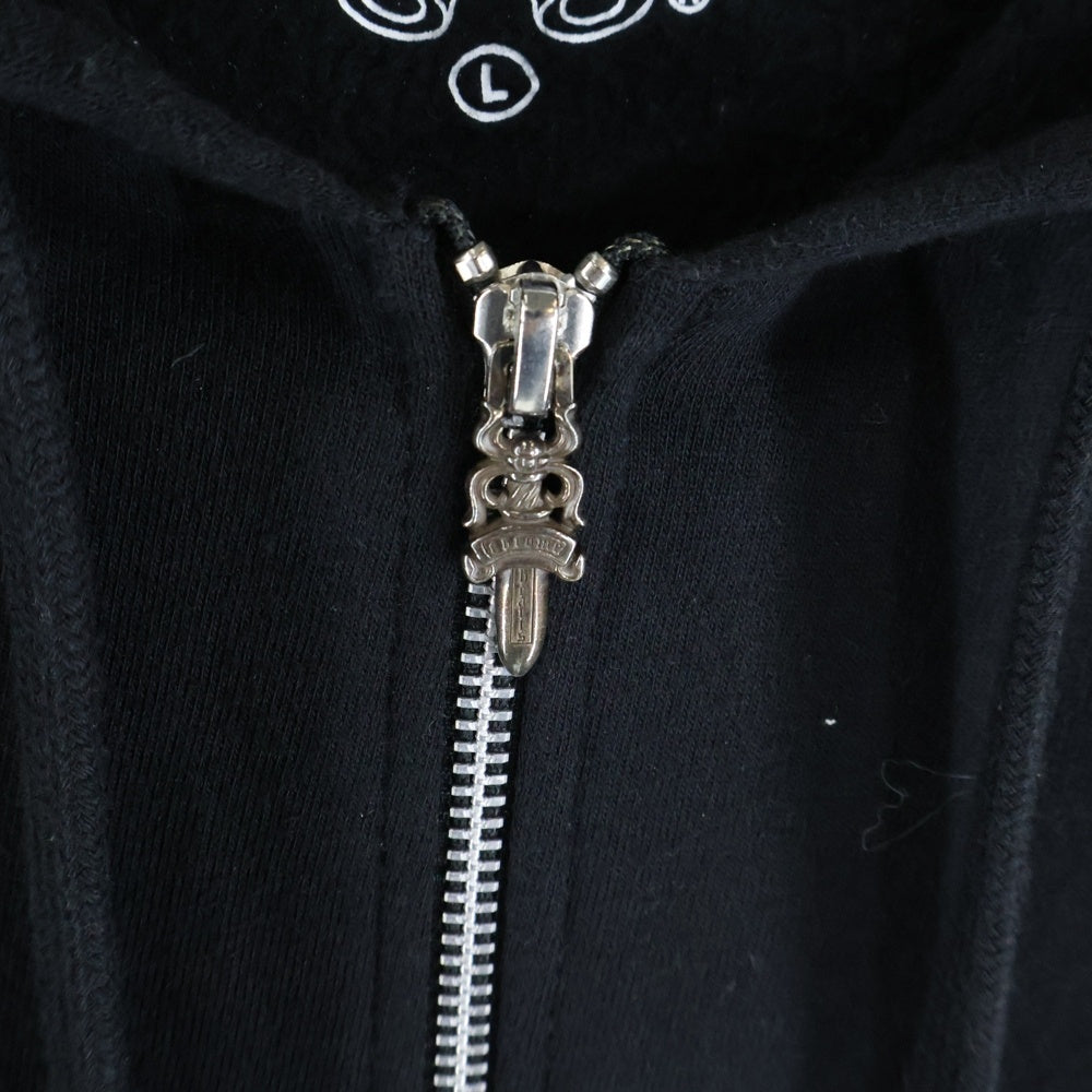 CHROME HEARTS(クロムハーツ) ×DOVER STREET MARKET SWTSHRT HD ZIP LTD DSMG ドーバーストリートマーケット限定 ロゴプリントジップアップフーディーパーカー ブラック